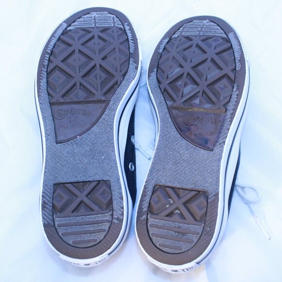 Converse Chuck Taylor All Star W 8 Black Double Tongue Low Top Sneakers 552589F - Picture 5 of 12